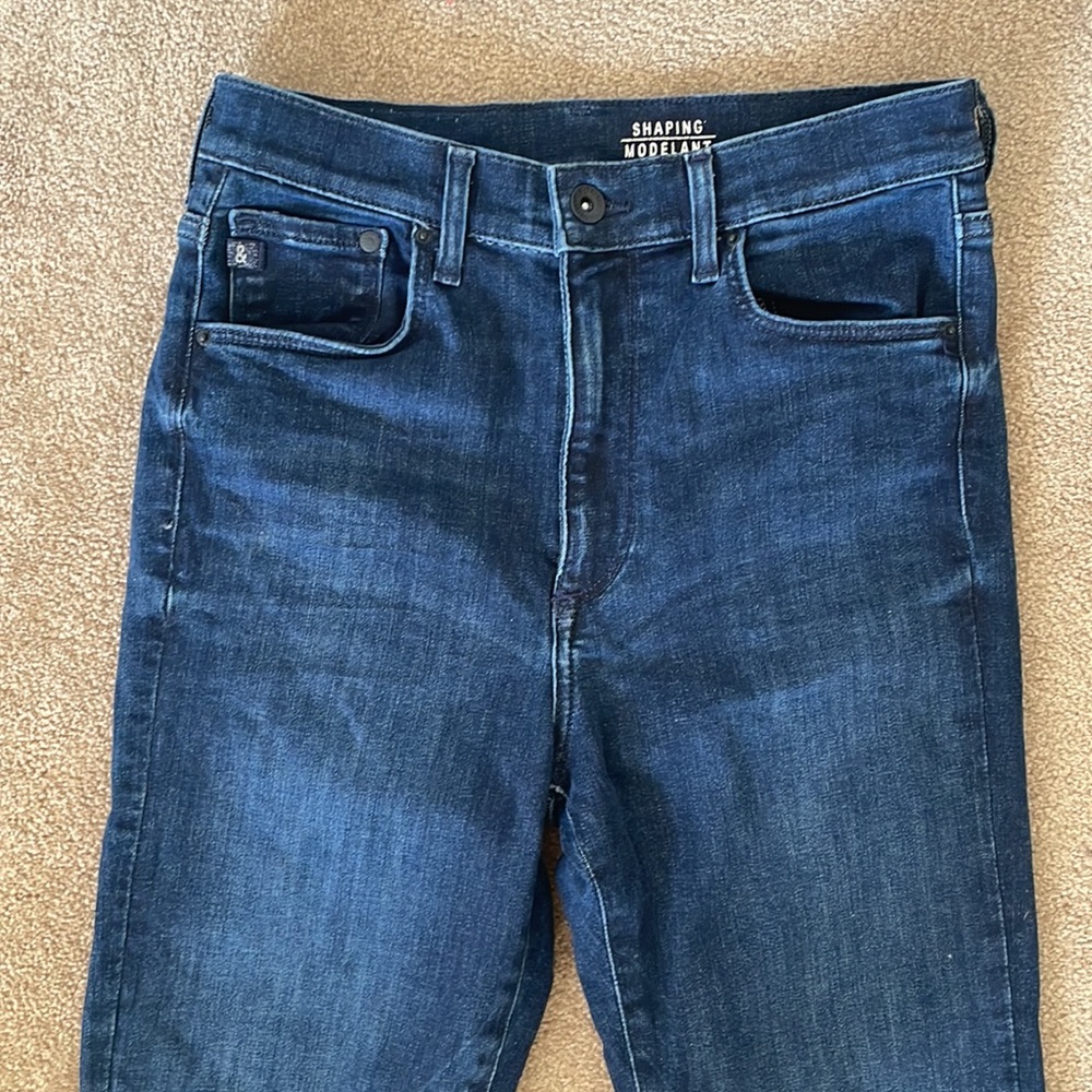 H&M Skinny Shaping Modelant Jeans High Waist Dark Blue Wash